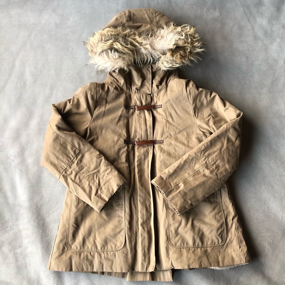Zara ~ Fleece Lined Hooded Jacket ~ Girls Size 7-8